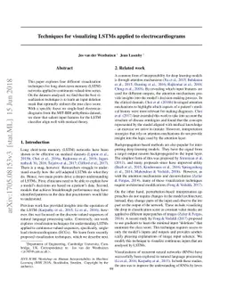 Techniques for visualizing LSTMs applied to electrocardiograms