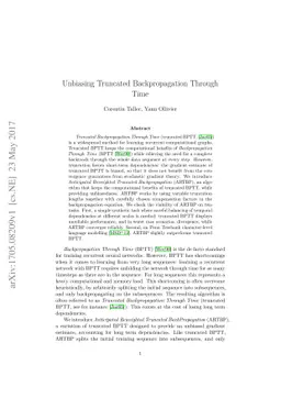 Unbiasing Truncated Backpropagation Through Time