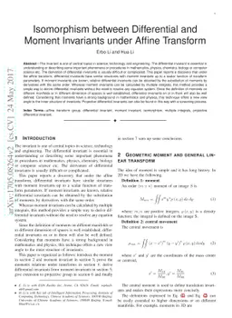 Isomorphism between Differential and Moment Invariants under Affine
  Transform