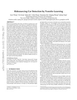 Ridesourcing Car Detection by Transfer Learning