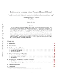 Reinforcement Learning with a Corrupted Reward Channel