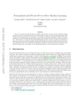 Personalized and Private Peer-to-Peer Machine Learning