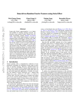 Data-driven Random Fourier Features using Stein Effect