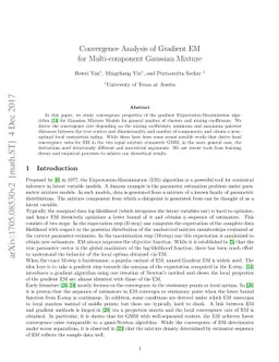 Convergence Analysis of Gradient EM for Multi-component Gaussian Mixture