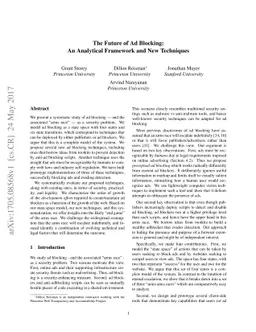 The Future of Ad Blocking: An Analytical Framework and New Techniques