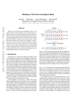 Hashing as Tie-Aware Learning to Rank