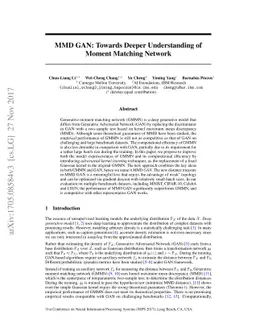 MMD GAN: Towards Deeper Understanding of Moment Matching Network