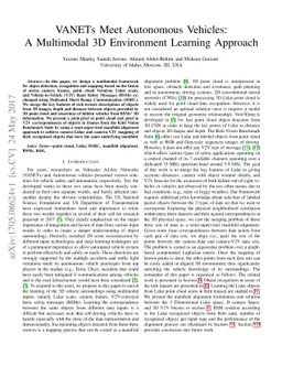 VANETs Meet Autonomous Vehicles: A Multimodal 3D Environment Learning
  Approach
