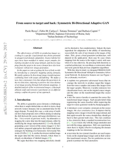 From source to target and back: symmetric bi-directional adaptive GAN