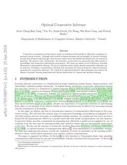 Optimal Cooperative Inference