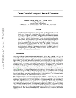 Cross-Domain Perceptual Reward Functions