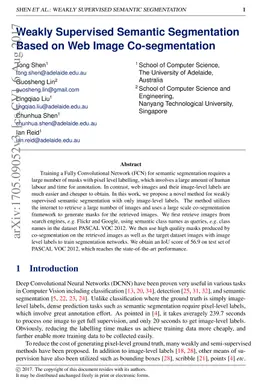 Weakly Supervised Semantic Segmentation Based on Web Image
  Co-segmentation