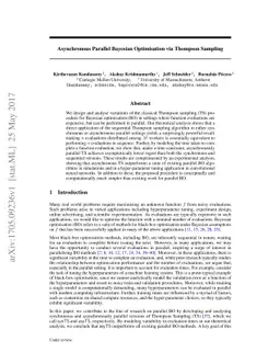 Asynchronous Parallel Bayesian Optimisation via Thompson Sampling