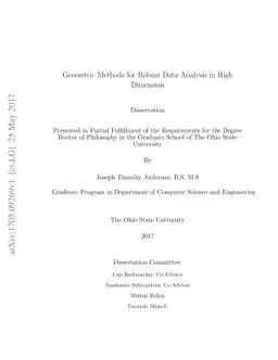 Geometric Methods for Robust Data Analysis in High Dimension
