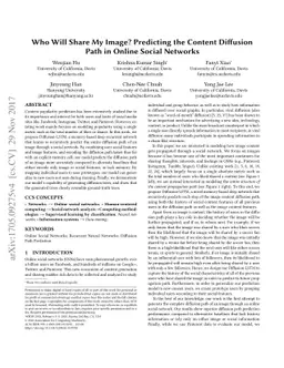 Who Will Share My Image? Predicting the Content Diffusion Path in Online
  Social Networks