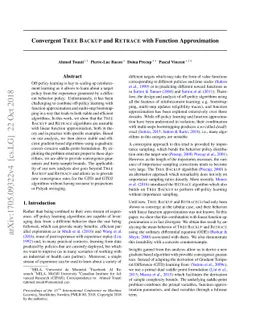 Convergent Tree Backup and Retrace with Function Approximation