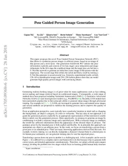 Pose Guided Person Image Generation