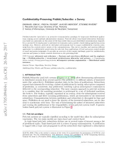 Confidentiality-Preserving Publish/Subscribe: A Survey