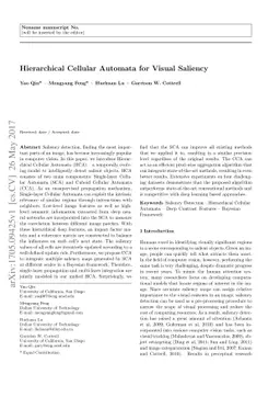 Hierarchical Cellular Automata for Visual Saliency