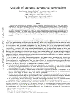 Robustness of classifiers to universal perturbations: a geometric
  perspective