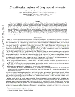 Classification regions of deep neural networks