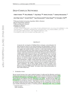 Deep Complex Networks