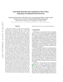 Abnormality Detection and Localization in Chest X-Rays using Deep
  Convolutional Neural Networks