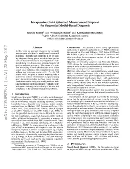 Inexpensive Cost-Optimized Measurement Proposal for Sequential
  Model-Based Diagnosis
