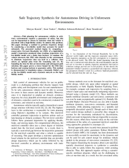 Safe Trajectory Synthesis for Autonomous Driving in Unforeseen
  Environments