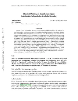 Classical Planning in Deep Latent Space: Bridging the
  Subsymbolic-Symbolic Boundary