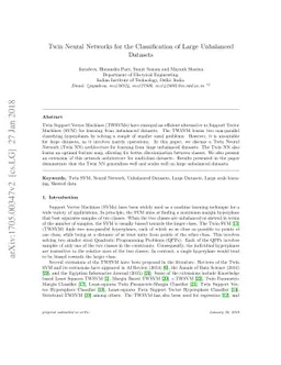 Scalable Twin Neural Networks for Classification of Unbalanced Data