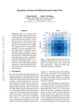 Dependency Parsing with Dilated Iterated Graph CNNs