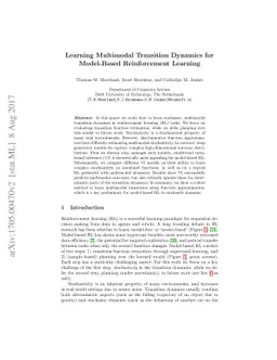 Learning Multimodal Transition Dynamics for Model-Based Reinforcement
  Learning