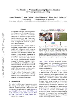 The Promise of Premise: Harnessing Question Premises in Visual Question
  Answering