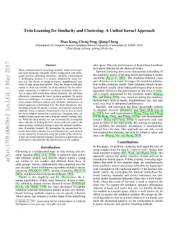 Twin Learning for Similarity and Clustering: A Unified Kernel Approach