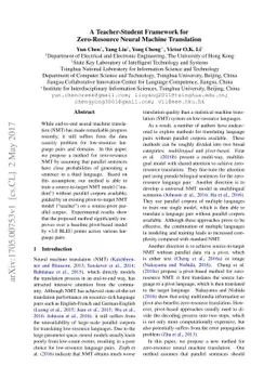 A Teacher-Student Framework for Zero-Resource Neural Machine Translation