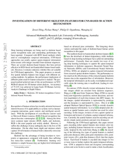 Investigation of Different Skeleton Features for CNN-based 3D Action
  Recognition