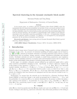 Spectral clustering in the dynamic stochastic block model