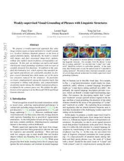Weakly-supervised Visual Grounding of Phrases with Linguistic Structures