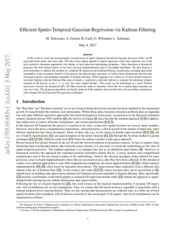 Efficient Spatio-Temporal Gaussian Regression via Kalman Filtering