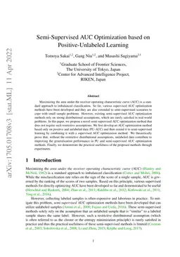 Semi-Supervised AUC Optimization based on Positive-Unlabeled Learning