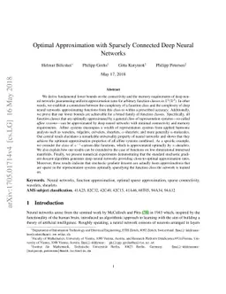Optimal Approximation with Sparsely Connected Deep Neural Networks