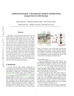 Attributes2Classname: A discriminative model for attribute-based
  unsupervised zero-shot learning
