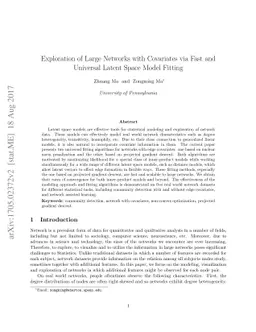 Exploration of Large Networks with Covariates via Fast and Universal
  Latent Space Model Fitting