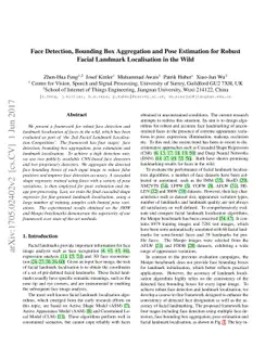 Face Detection, Bounding Box Aggregation and Pose Estimation for Robust
  Facial Landmark Localisation in the Wild