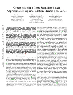 Group Marching Tree: Sampling-Based Approximately Optimal Motion
  Planning on GPUs