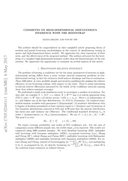 Comments on `High-dimensional simultaneous inference with the bootstrap'