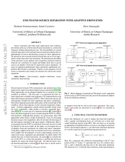 End-to-end Source Separation with Adaptive Front-Ends