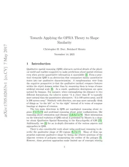 Towards Applying the OPRA Theory to Shape Similarity