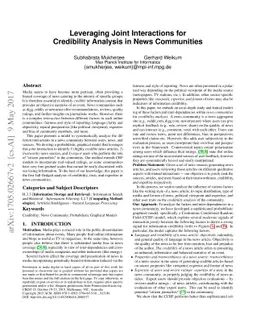 People on Media: Jointly Identifying Credible News and Trustworthy
  Citizen Journalists in Online Communities